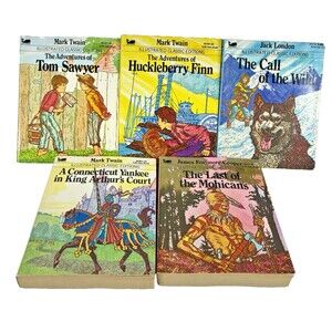 Vintage Moby Books Illustrated Classic Editions Mini Paperback Books Lot of 5